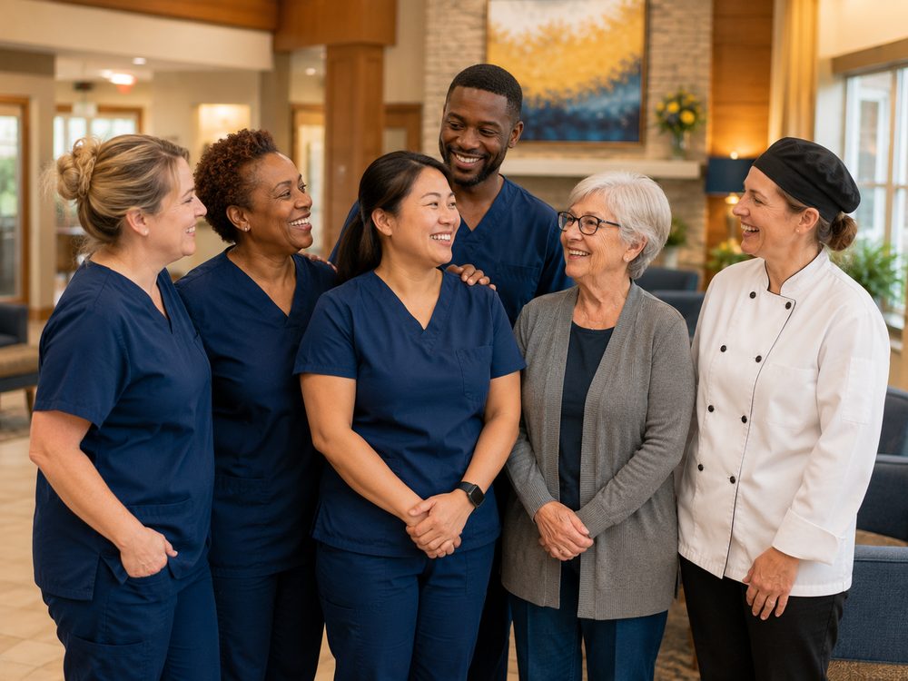 Smiling Rest Haven care team members at the York PA facility